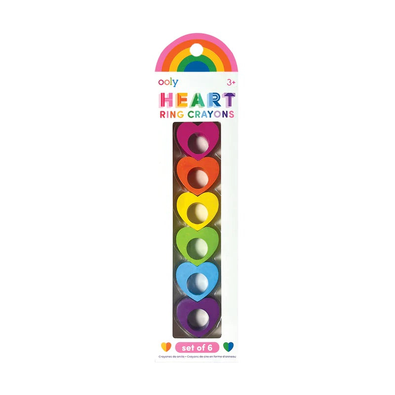 Heart Ring Crayons 6 Pack by Ooly #133-105