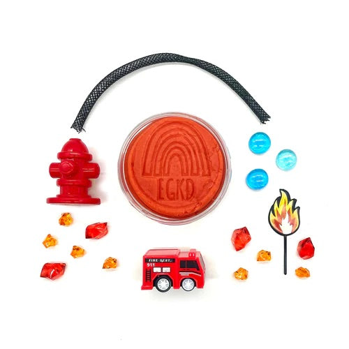 EGKD Fire Truck Sensory Dough Play Kit by Earth Grown KidDoughs