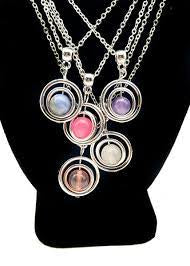 Fidget Gemstone Spinner Necklace by Mavi #5312