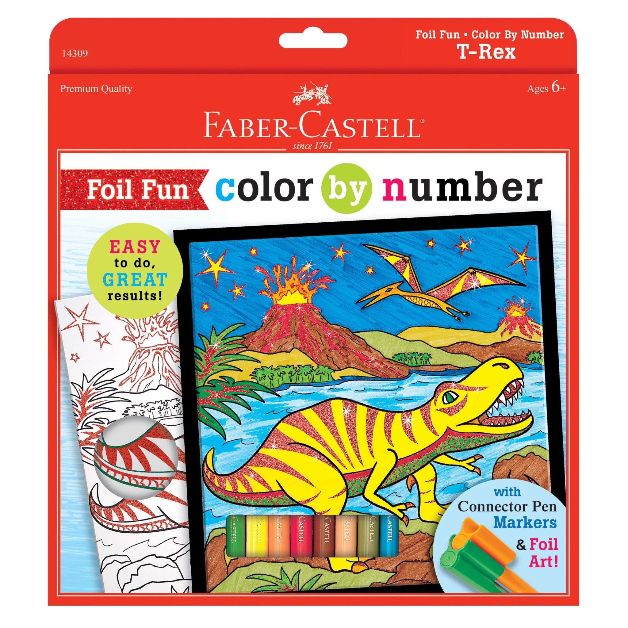 Color by Number: T-Rex Foil Fun by Faber-Castell #14309