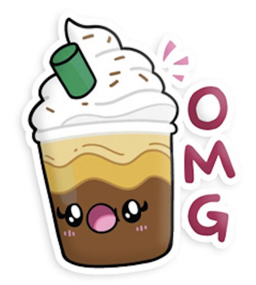 “OMG” Frappe Sticker by Squishable