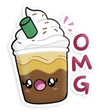 “OMG” Frappe Sticker by Squishable