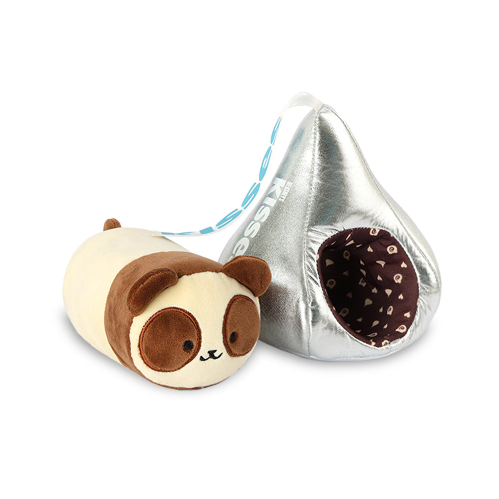 Kisses Silver Pandaroll Plush Blanket - Small by Anirollz #ANI-PD-PBL9K
