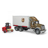MACK Granite UPS Logistics Truck & Forklift by Bruder #2828