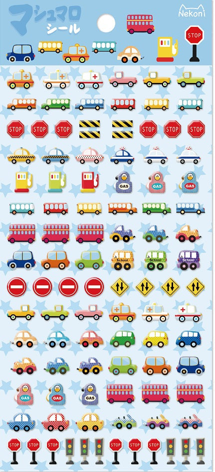 Tiny Car Puffy Sticker Sheet by BC Mini #24192