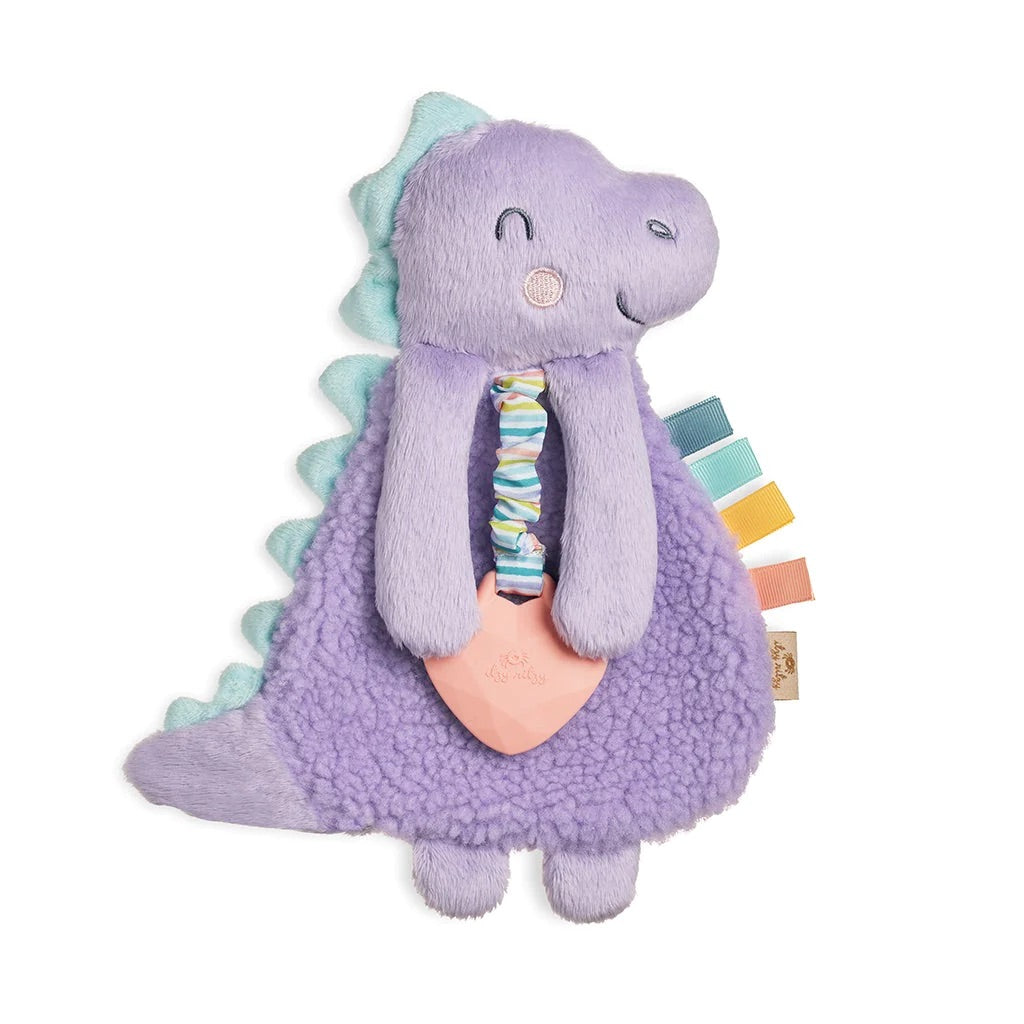 Itzy Lovely Purple Dinosaur Plush with Teether Toy by Itzy Ritzy