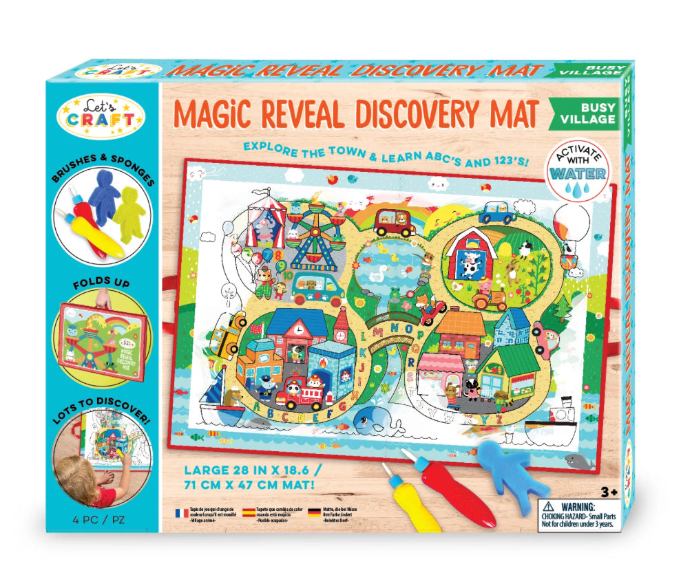 Magic Reveal Discovery Mat - Busy Village by Bright Stripes #MRM-01