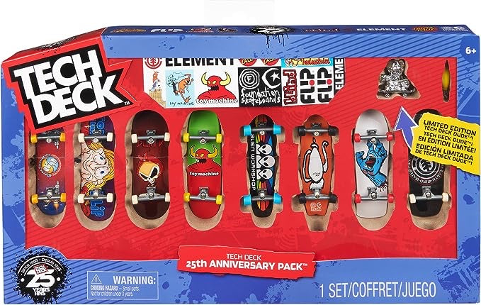 Tech Deck 25th Anniversary 8-Pack Fingerboards by Spinmaster #6067138