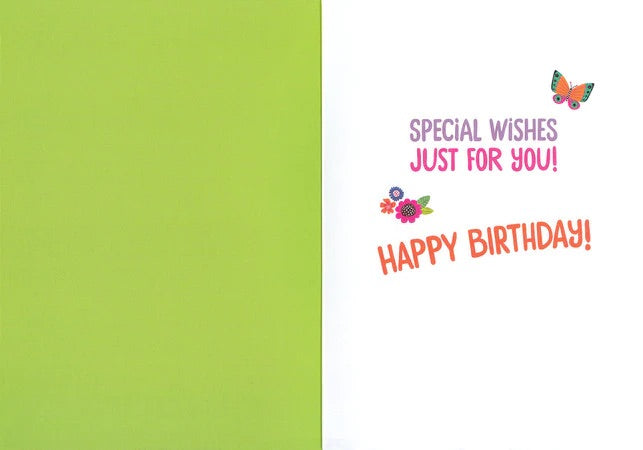 Horse & Butterfly Foil Birthday Card by Peaceable Kingdom