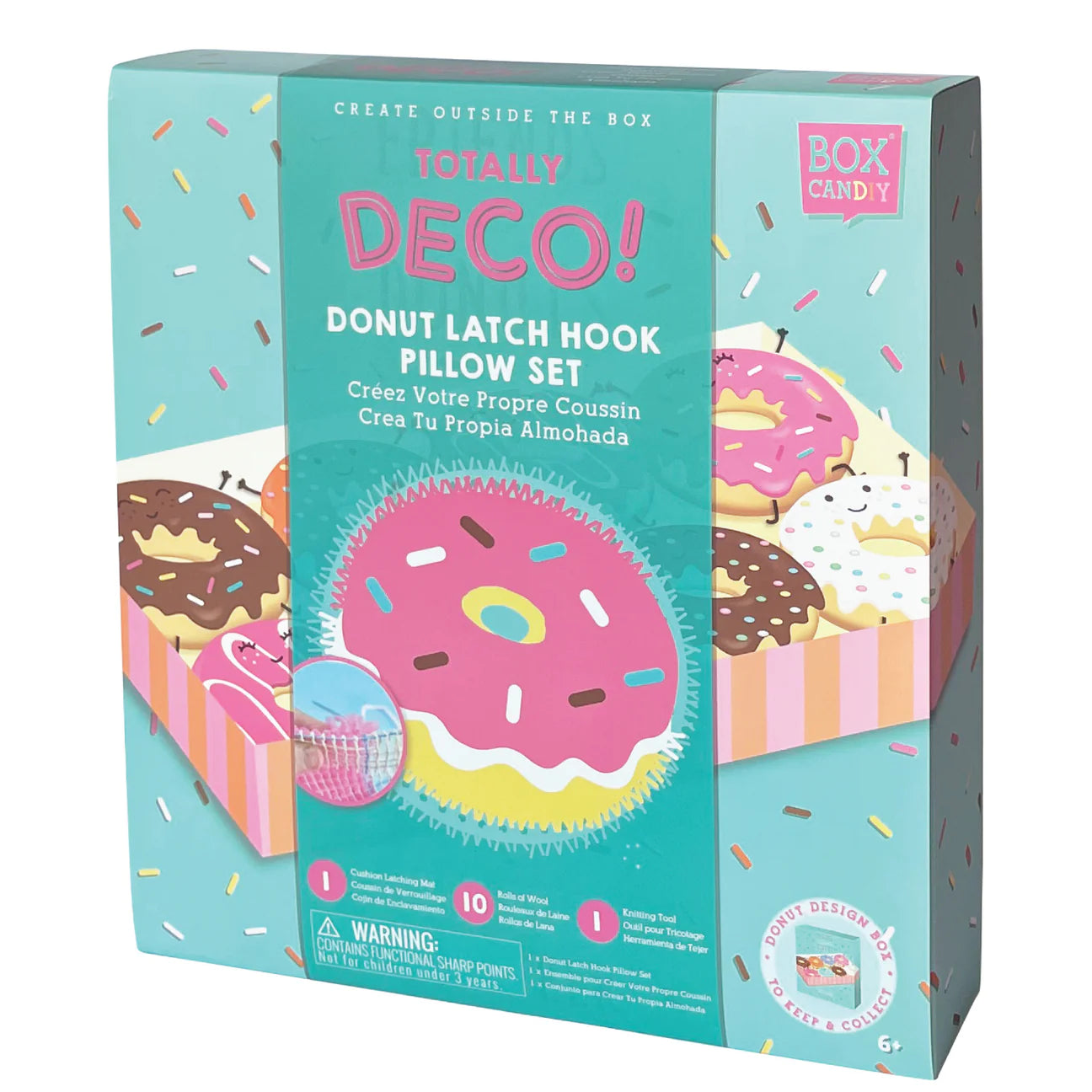 Deco! Donut Latch Hook Pillow Set by Box Candiy #BC-LTCHNUT