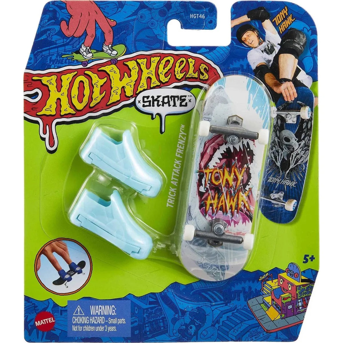 Hot Wheels Skate Tony Hawk Fingerboard & Skate Shoes - Trick Attack Frenzy by Mattel #HGT57