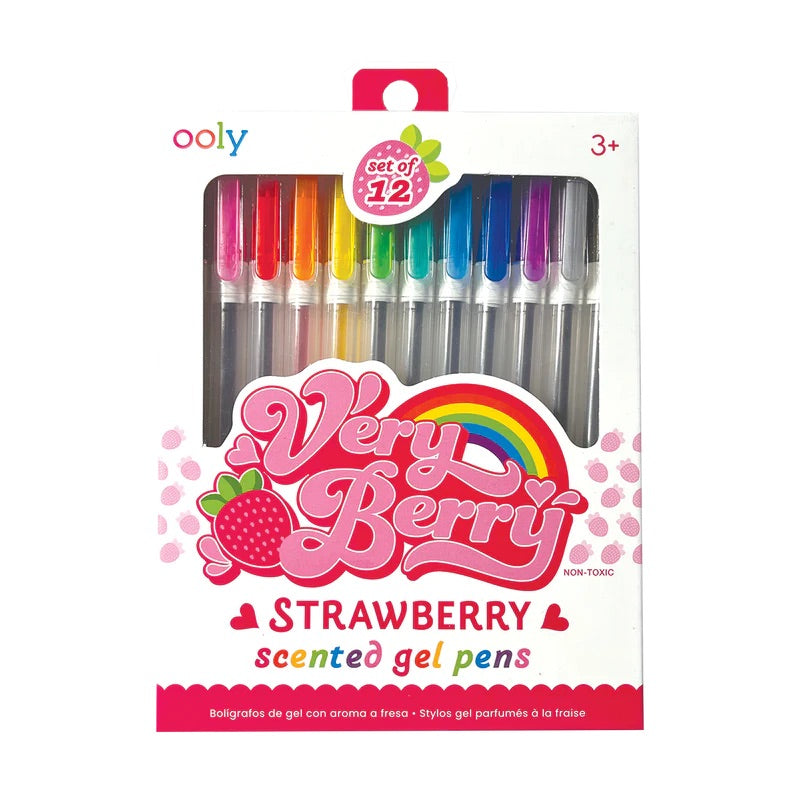 Very Berry Strawberry Scented Gel Pens 12 Pack by Ooly #132-144