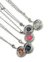 Fidget Gemstone Spinner Necklace by Mavi #5312