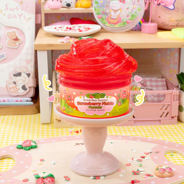 Strawberry Fields Forever Glitter Slime by Kawaii Slime