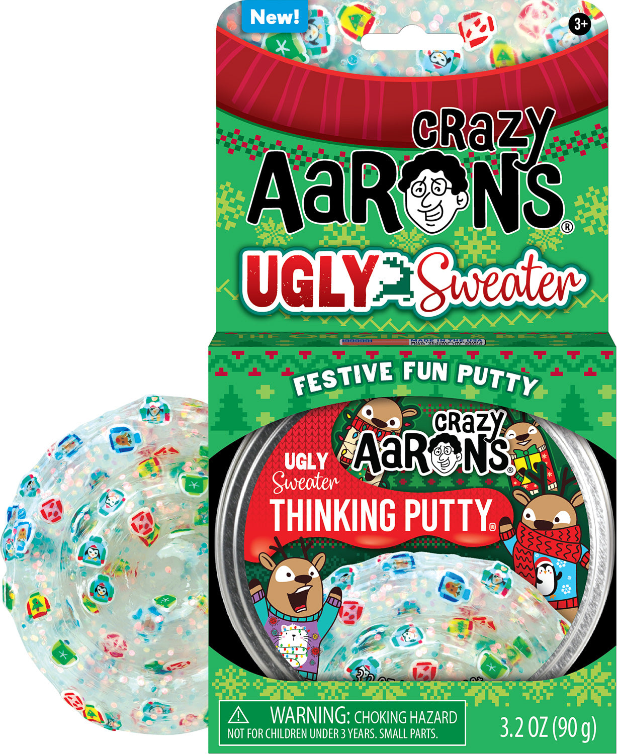 Ugly Sweater 4” Thinking Putty by Crazy Aaron’s #UG020