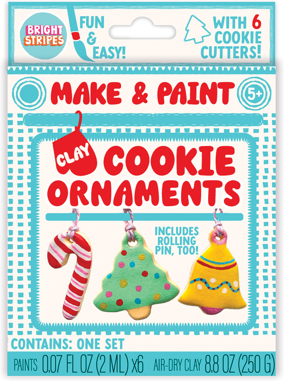 Make & Paint Clay Cookie Ornaments by Bright Stripes