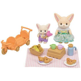 Sunny Picnic Set- Fennec Fox Sister & Baby by Calico Critters #CC2071