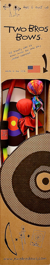 Rainbow Bow, 2 Arrows and Small Bullseye by Two Bros Bows