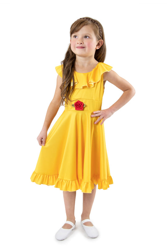 Yellow Beauty Princess Twirl Dress by Little Adventures #10017
