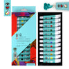 12 Acrylic Paint Tubes by Bright Stripes #1012