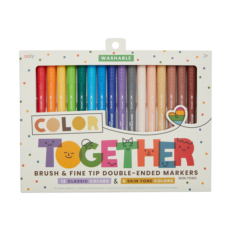 Color Together Brush & Fine Tip Double-Ended Marker by Ooly #130-099