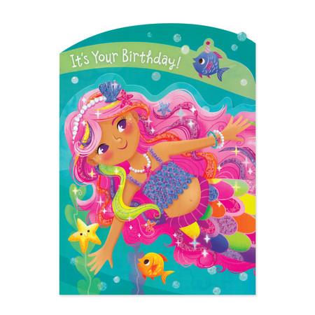 Mermaid Tri-Fold Birthday Card by Peaceable Kingdom