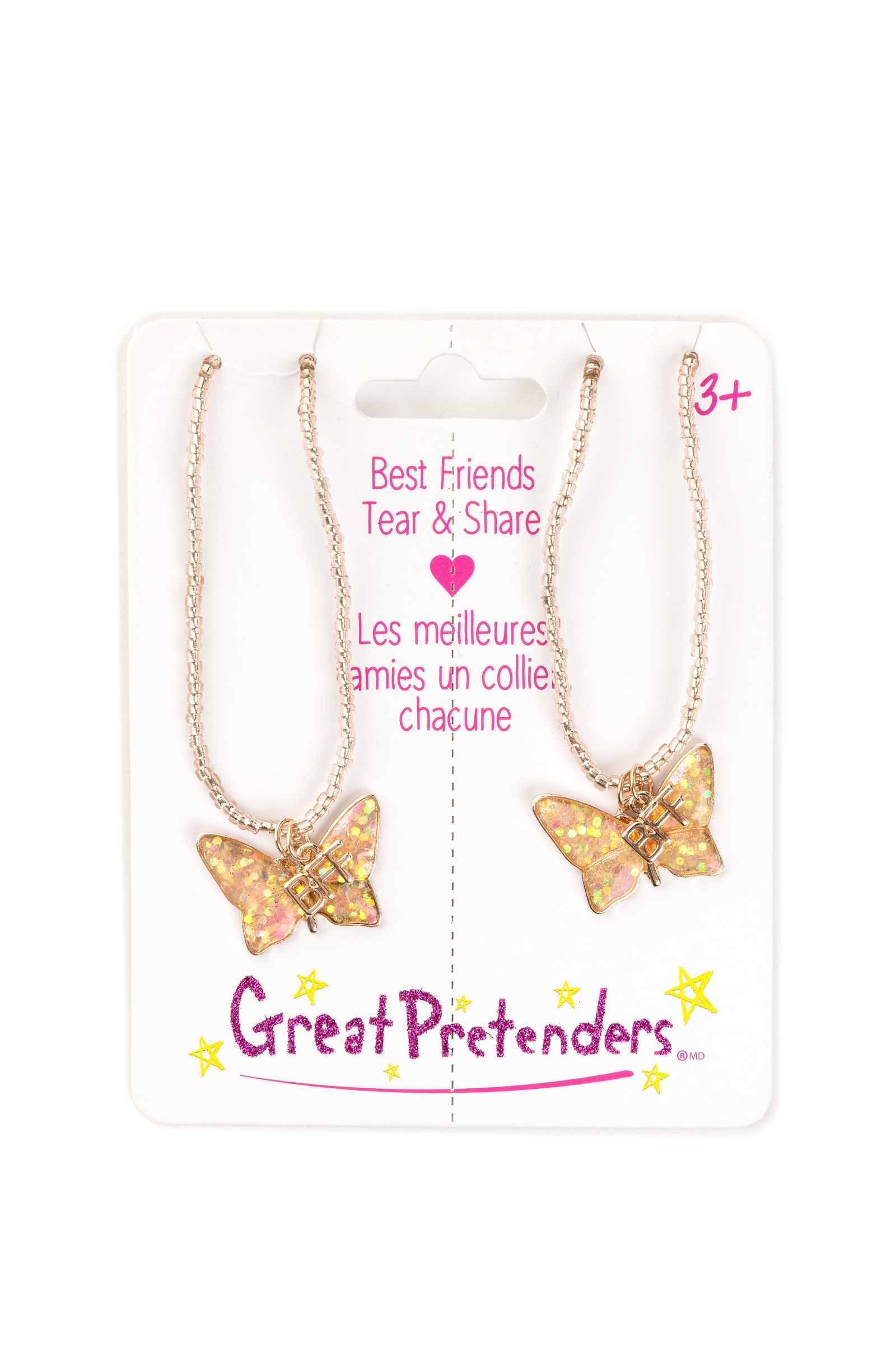 BFF Butterfly Share & Tear Necklace Set by Great Pretenders #86113