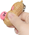 Squeeze A Peanut Popper Fidget Keychain