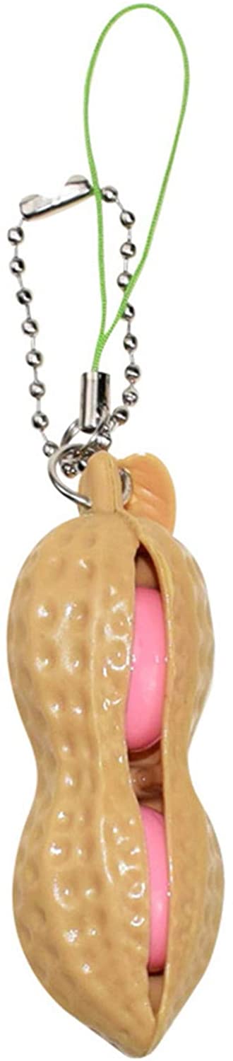 Squeeze A Peanut Popper Fidget Keychain