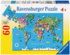 World Map 60 Pieces by Ravensburger #09607