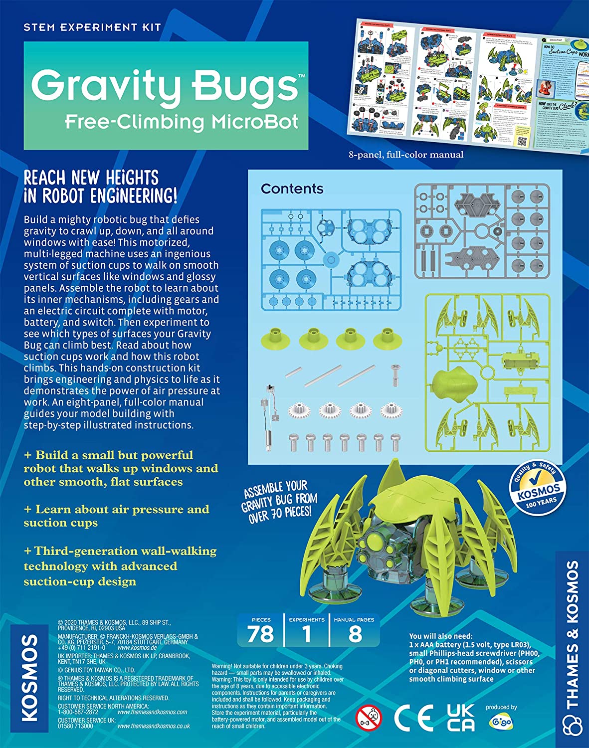 Gravity Bugs Free-Climbing MicrBot by Thames & Kosmos #550034