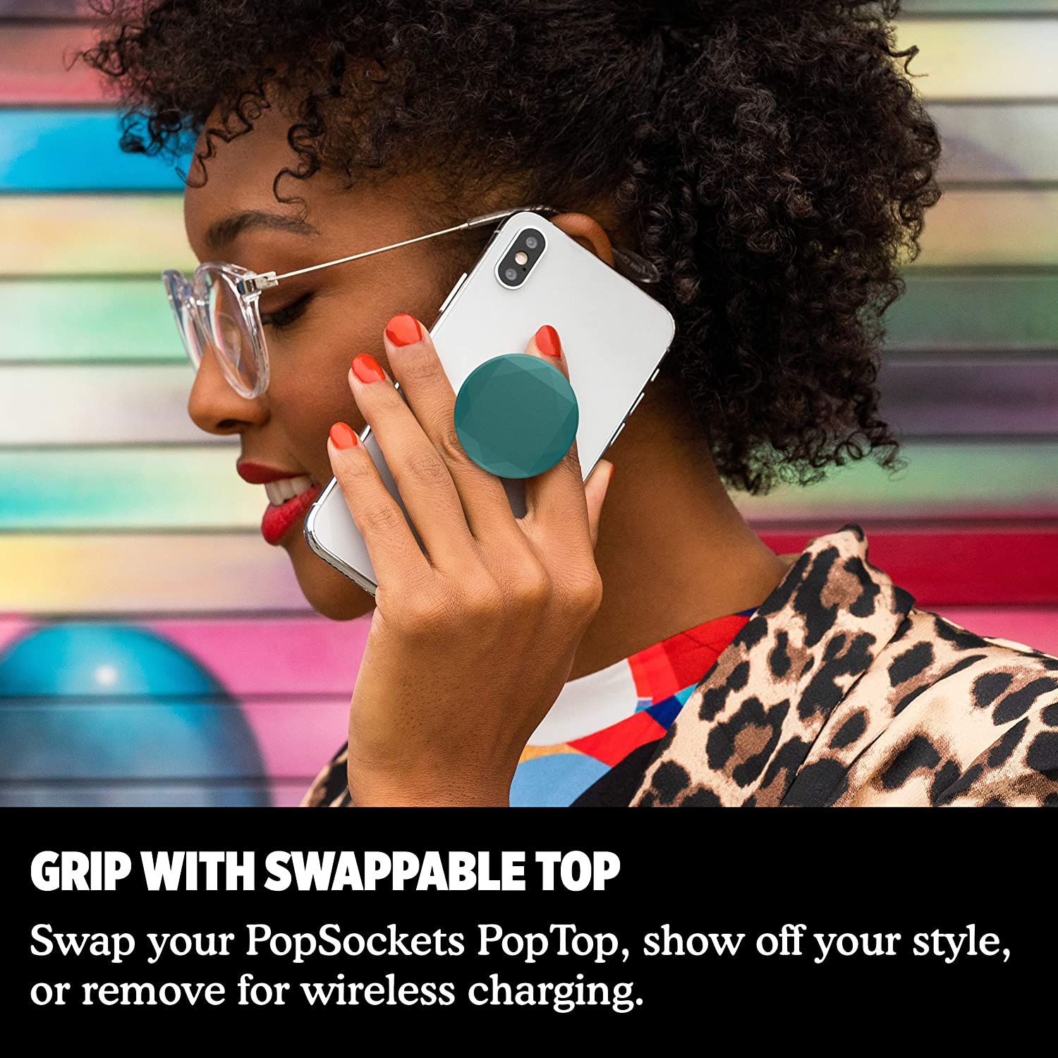 Metallic Dia Mint PopGrip with Swappable Top by Popsocket