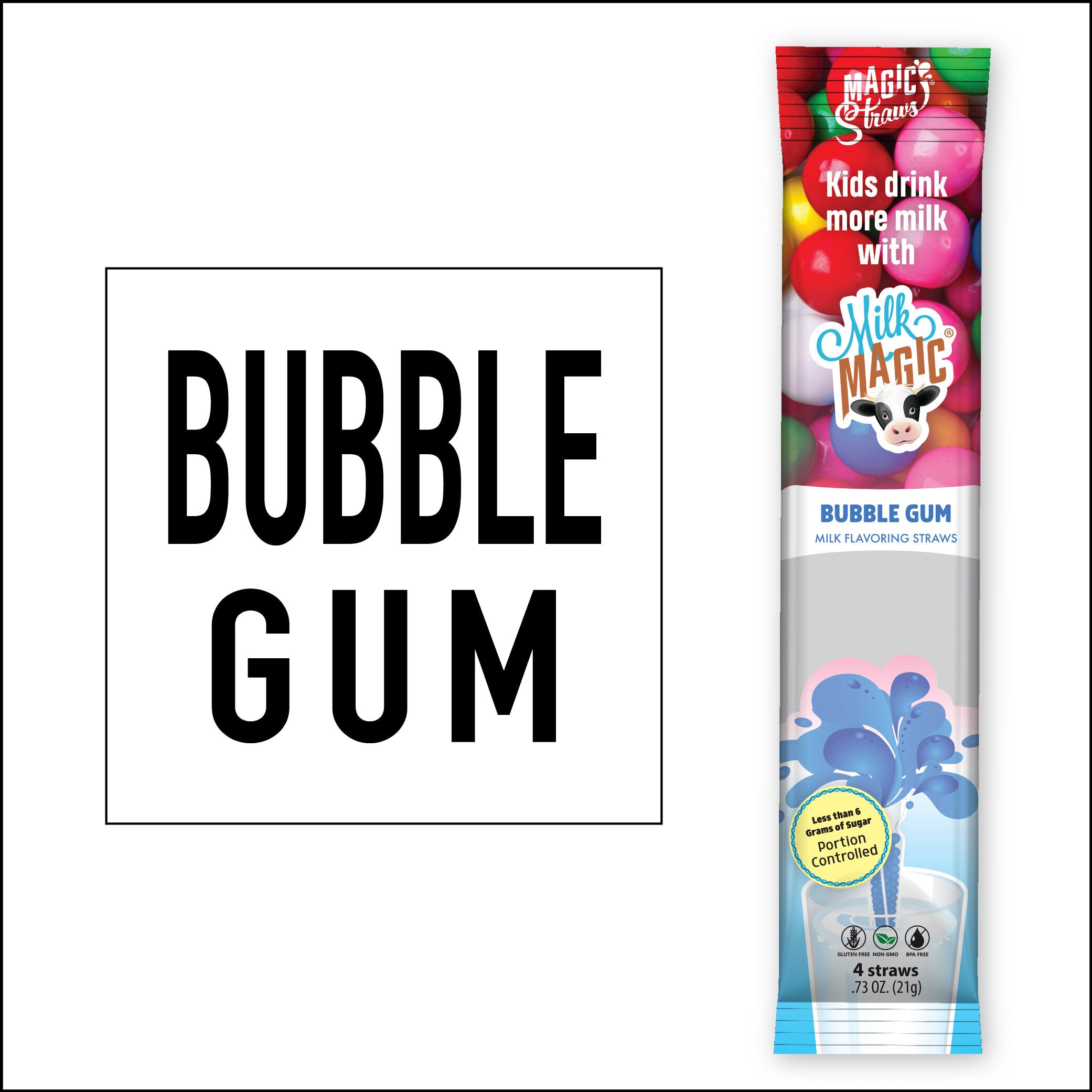 Milk Magic Bubble Gum 4 Pack