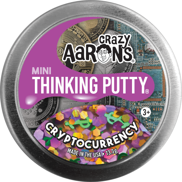 Cryptocurrency Thinking Putty 2'' Tin by Crazy Aaron’s