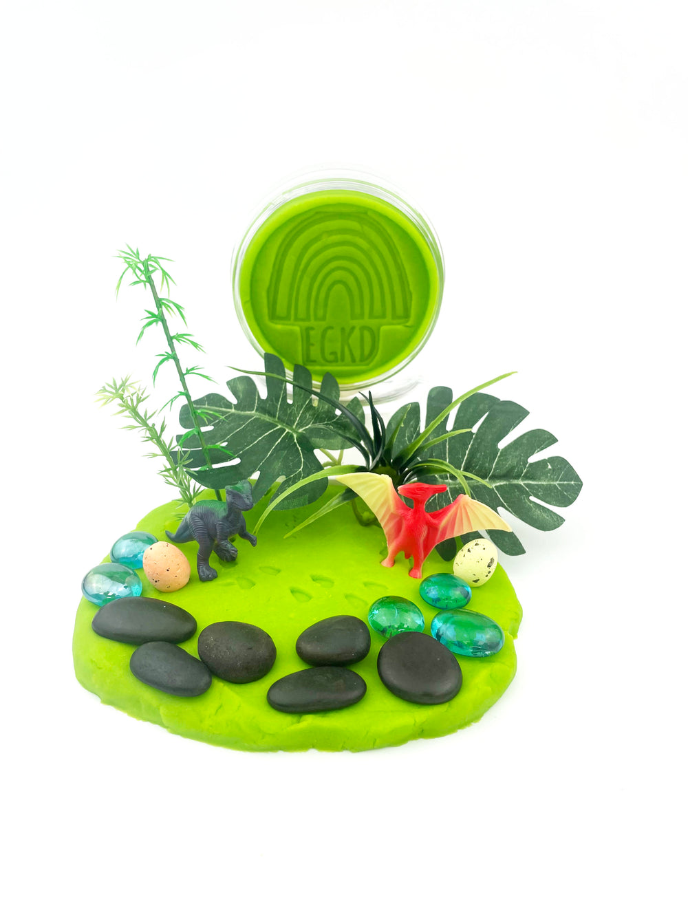 EGKD Dinosaur Jungle Sensory Dough Play Kit by Earth Grown KidDoughs