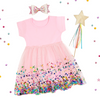 Pink Confetti Sequin Dress by Sweet Wink