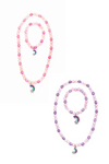 Purple or Pink Rainbow Necklace & Bracelet Set by Great Pretenders #86124
