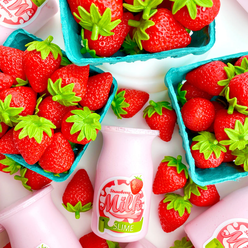 Strawberry Milk Glossy Slime by Kawaii Slime
