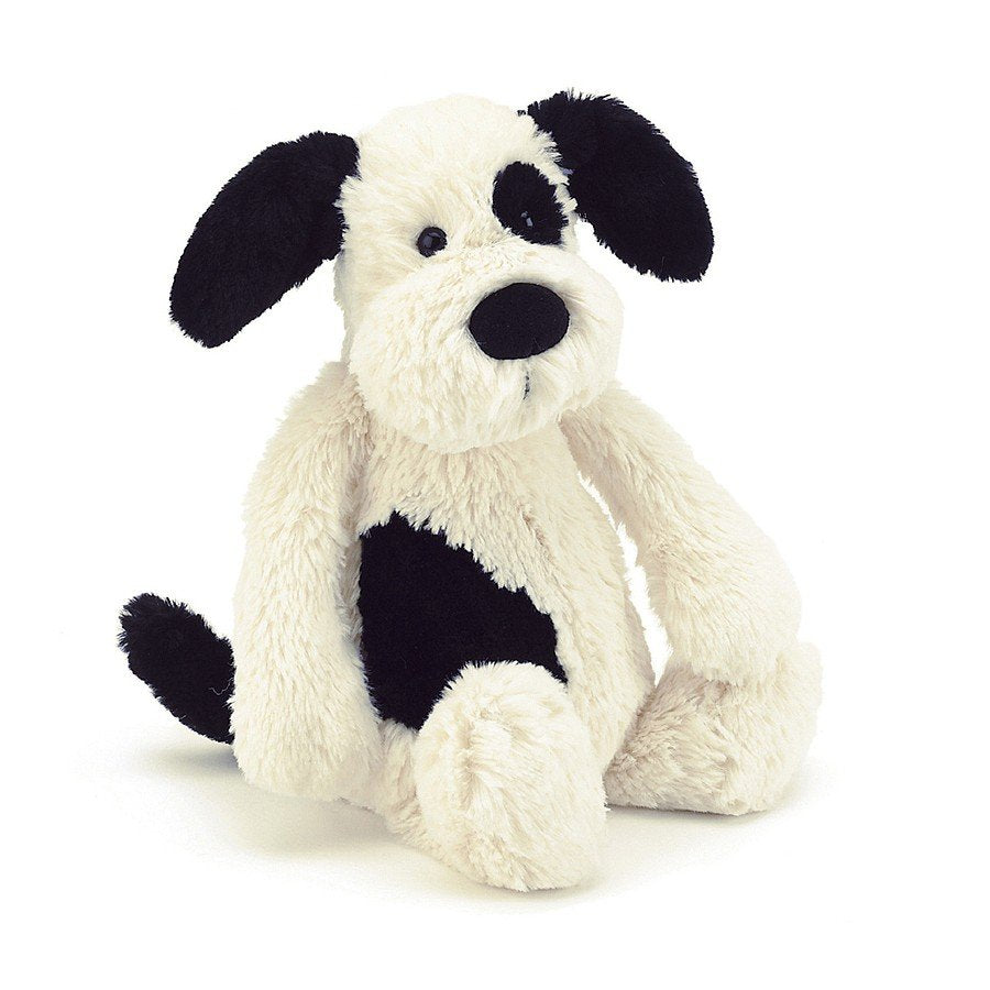 Bashful Black & Cream Puppy Medium by Jellycat #BAS3BCP