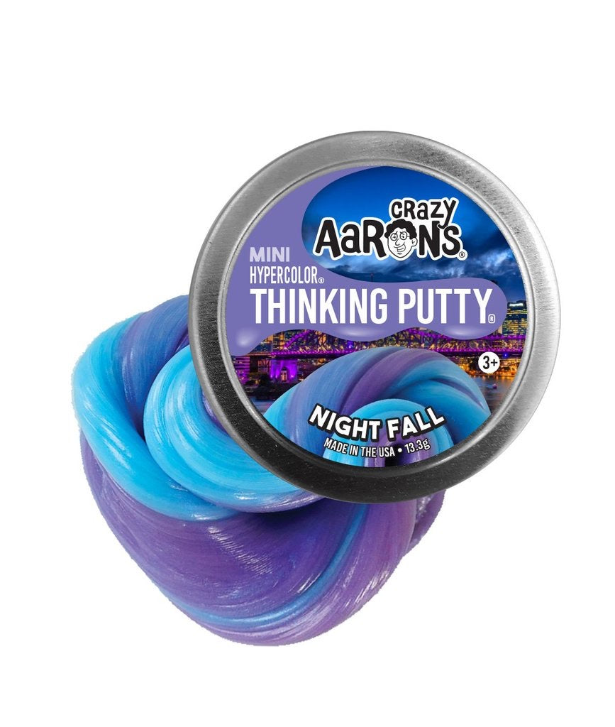 Night Fall Putty 2'' Tin Thinking Putty by Crazy Aaron’s