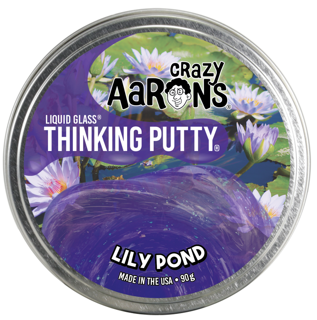Lily Pond Liquid Glass Putty 4” Tin Thinking Putty by Crazy Aaron’s