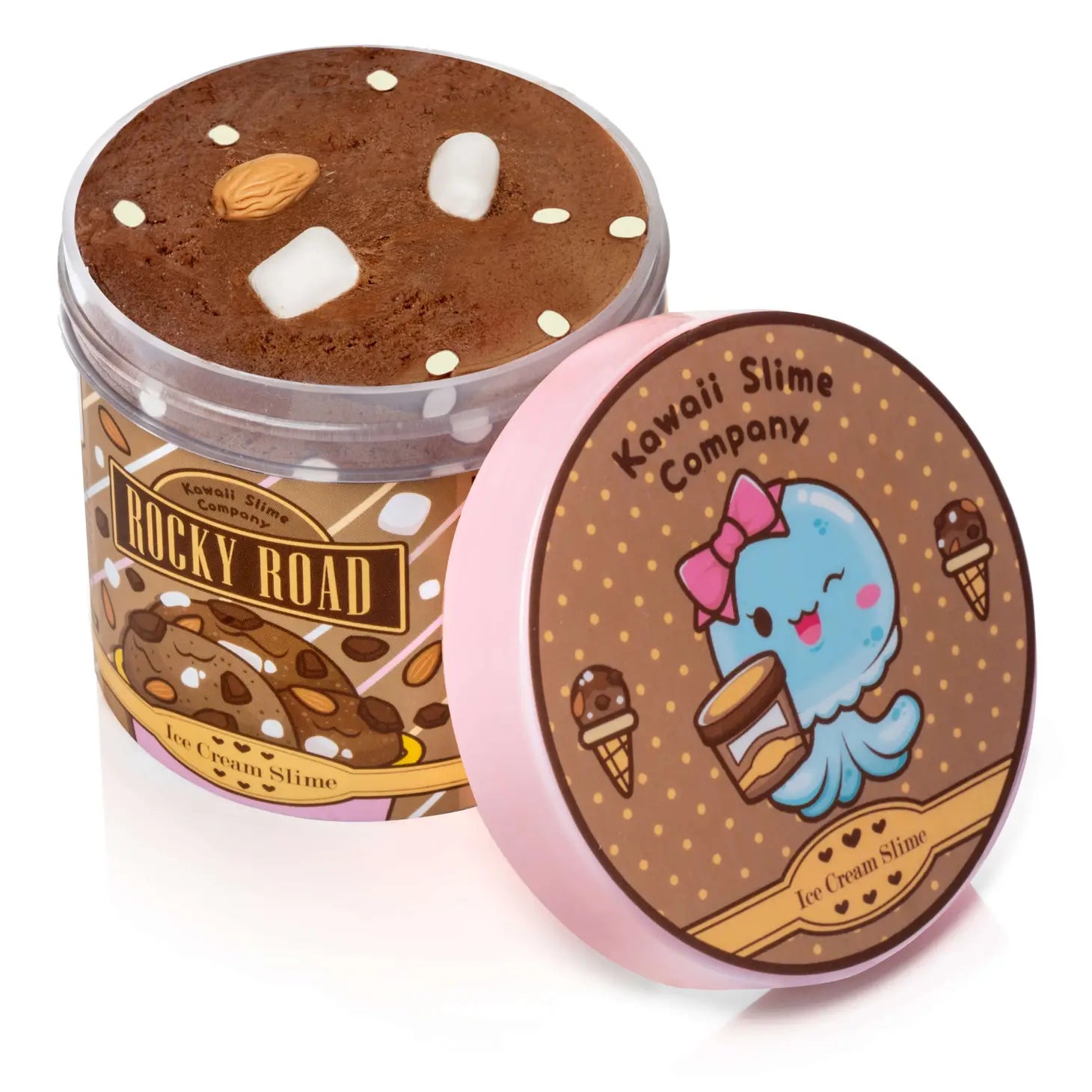 Rocky Road Ice Cream Slime by Kawaii Slime