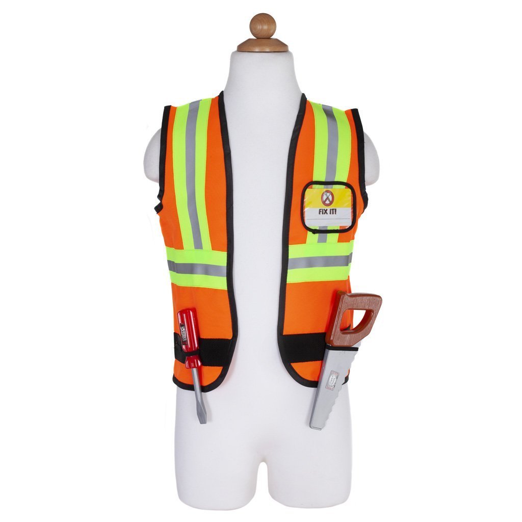 Construction Worker Costume- Size 5/6 by Great Pretenders #81515