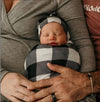 Cutie Cocoon- Matching Cocoon & Hat Set: Black & White Gingham by Itzy Ritzy