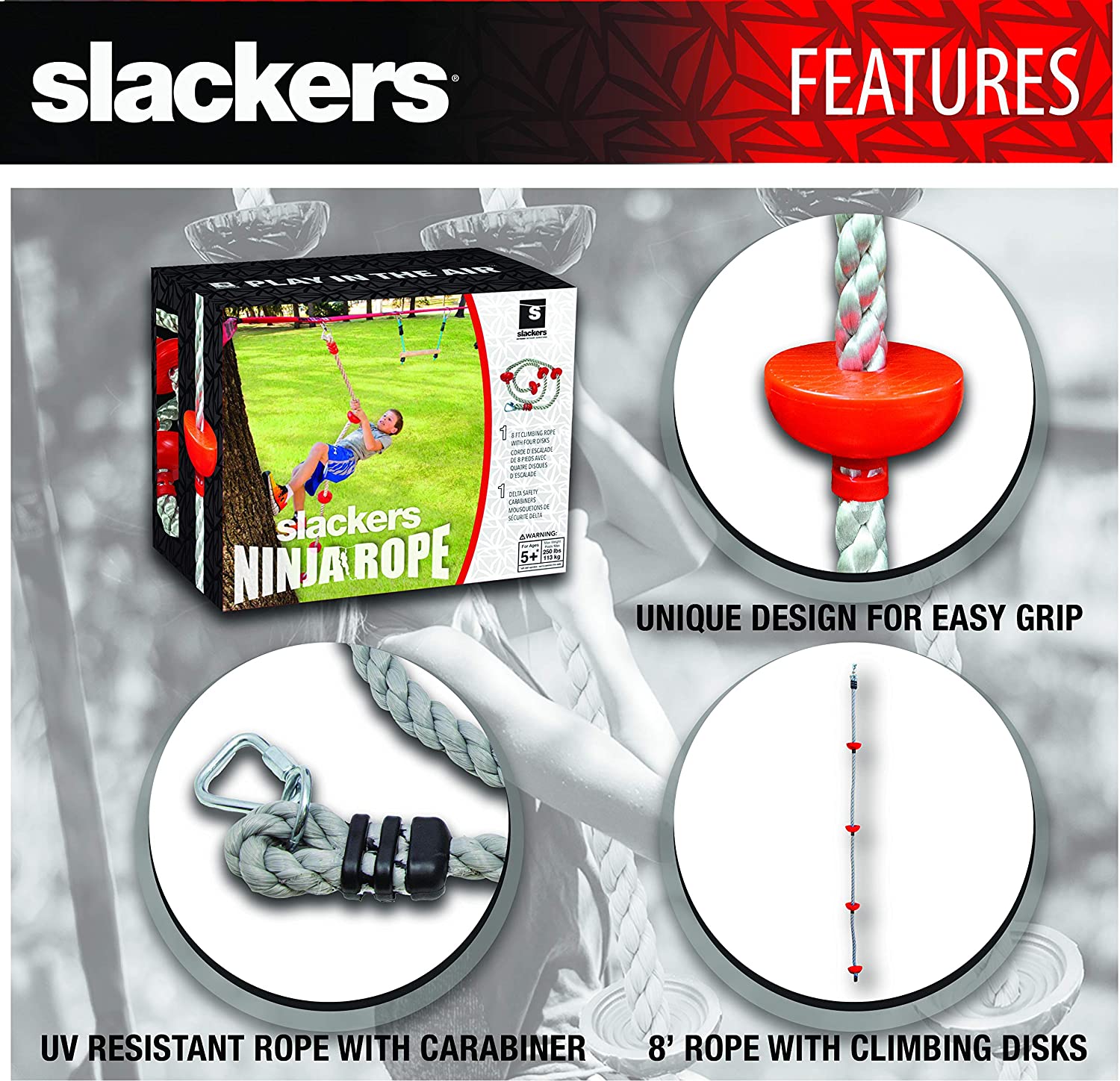 Slackers 8 Feet Ninja Rope by B4Adventure
