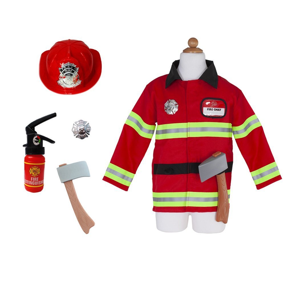 Fire Fighter Costume- Size 5/6 by Great Pretenders #81355