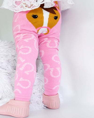 Pink Horse Cotton Leggings by Doodle Pants – Wonder World Toy
