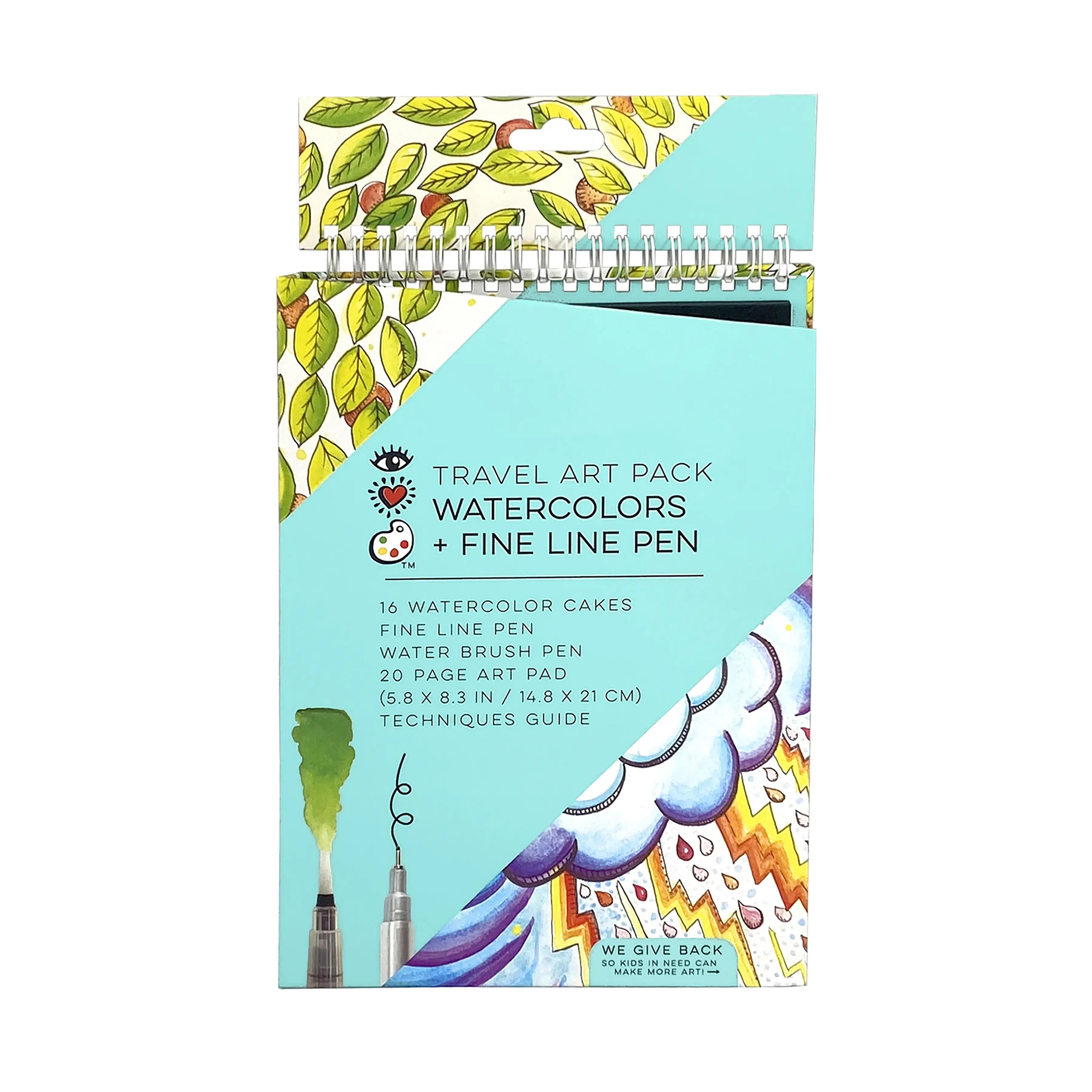 Travel Art Pack Watercolors & Pen by Bright Stripes