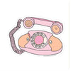 Retro Phone Vinyl Sticker by Pipsticks #AS001820