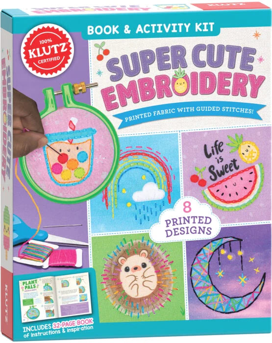 Super Cute Embroidery Book & Activity Kit by Klutz